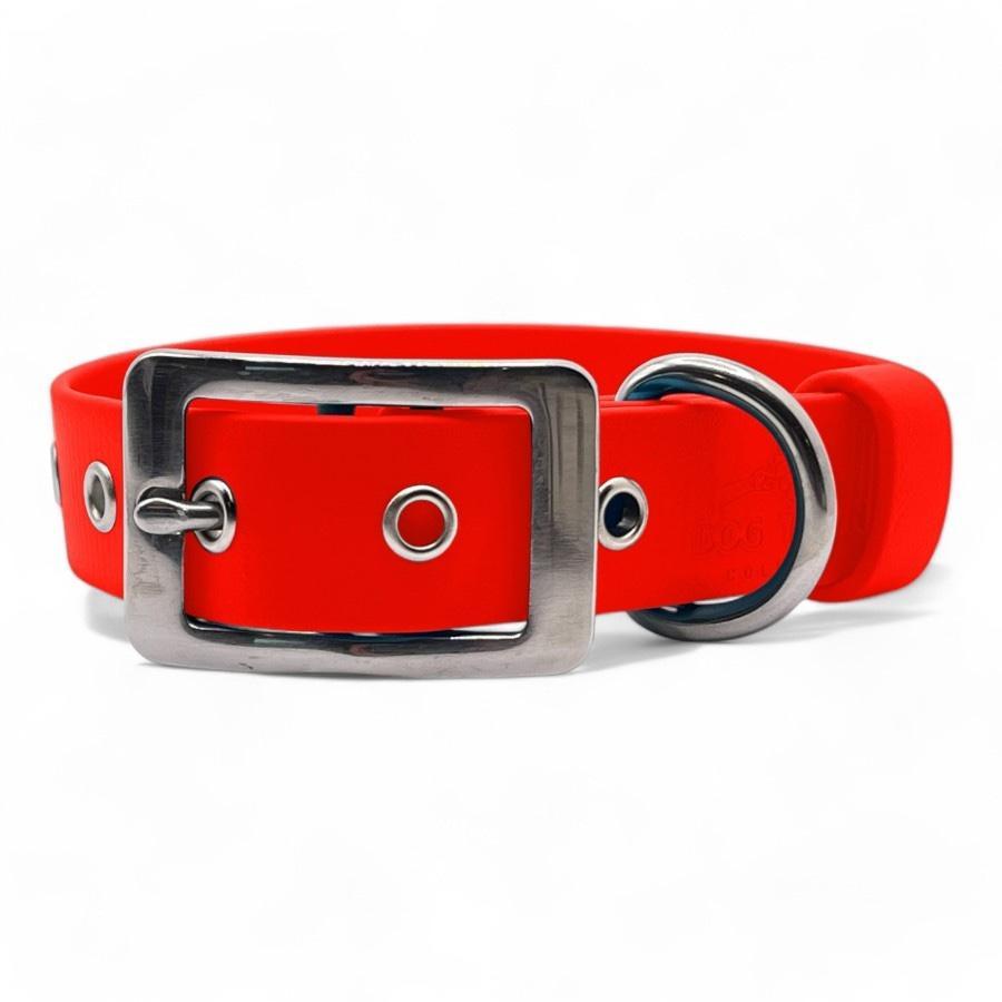 Bright_Neon_Orange_Biothane_dog_collar - Dog Town Collars