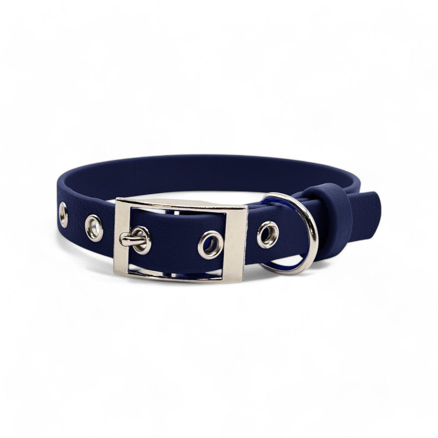 5/8" Flat Buckle Dog Collar – Waterproof BioThane® for Style & Durability